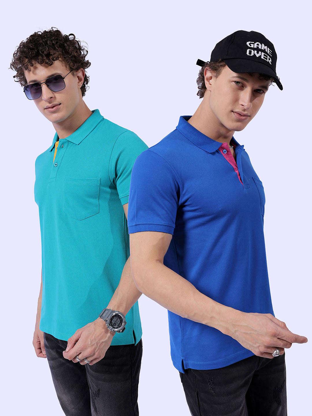 Men's Solid Pack of 2 T-Shirt