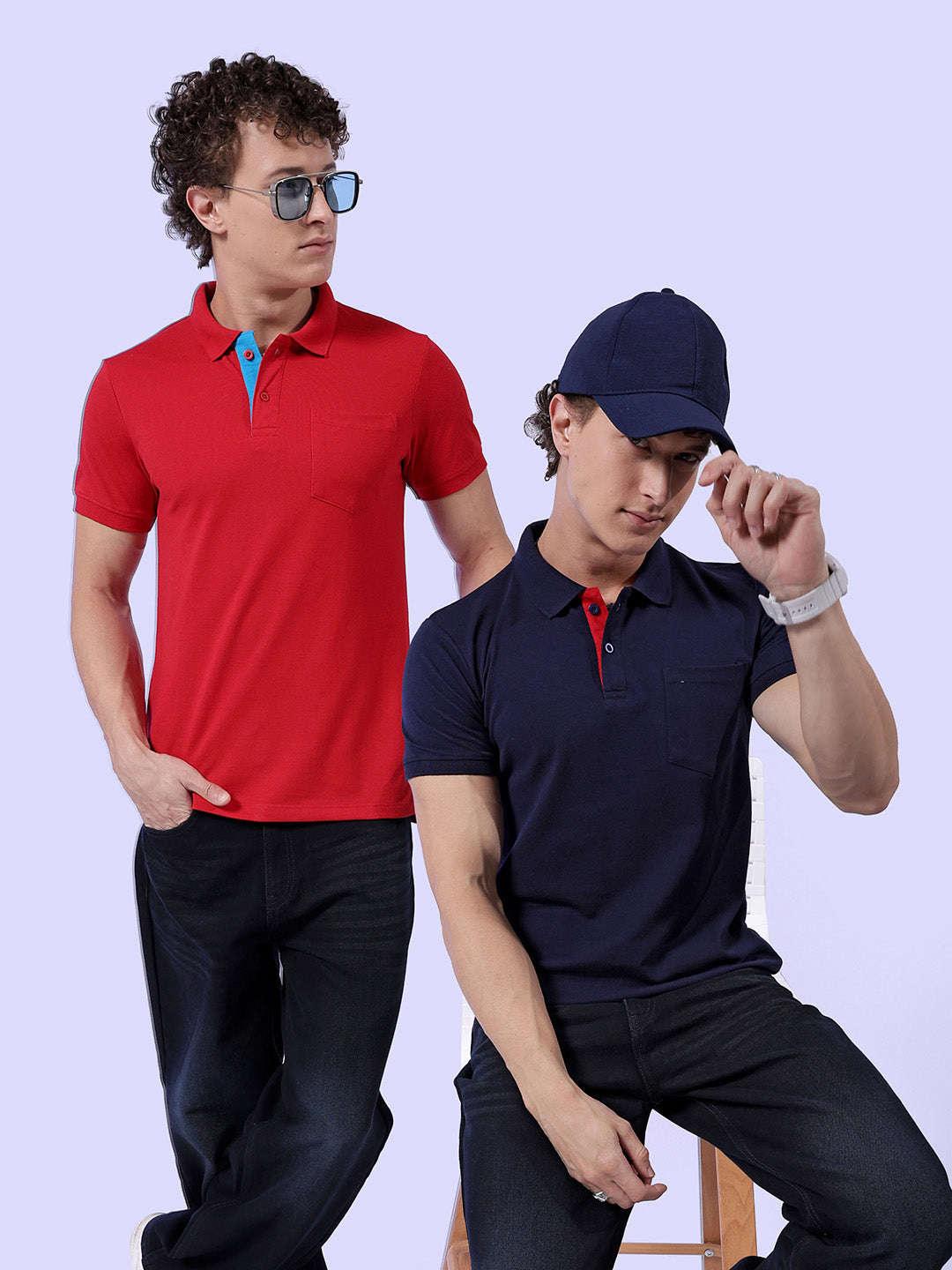 Men's Solid Pack of 2 T-Shirt