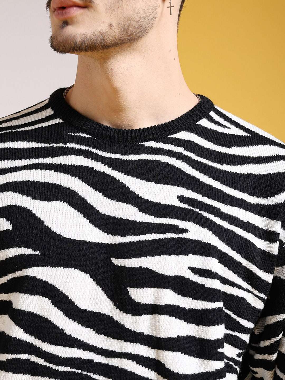 Men's Printed Oversized Fit Sweater