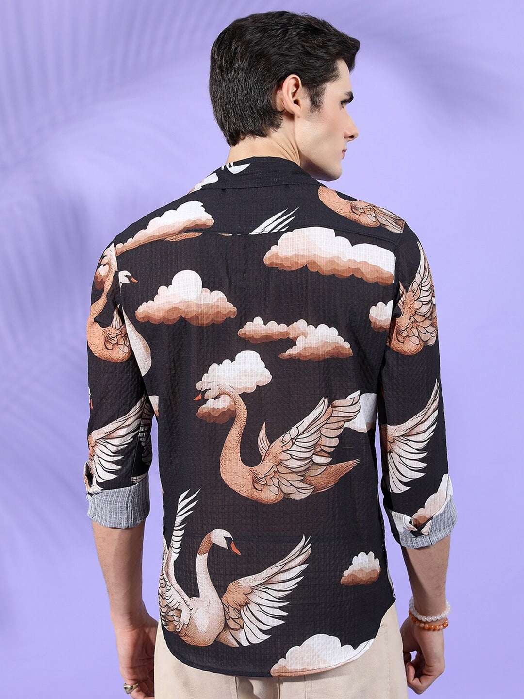 Men's Fauna Printed Slim Fit Resort Wear Shirt