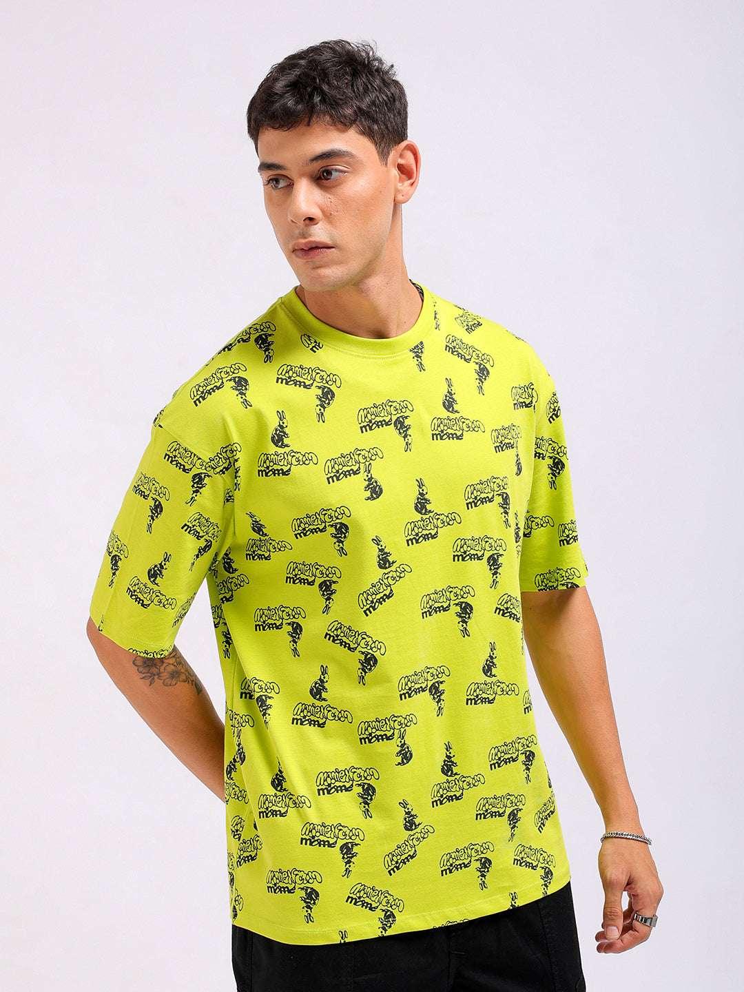 Men's Printed Oversized Fit T-Shirt