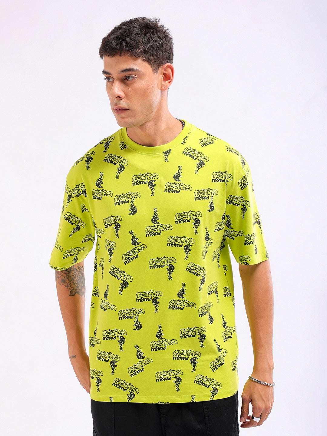 Men's Printed Oversized Fit T-Shirt