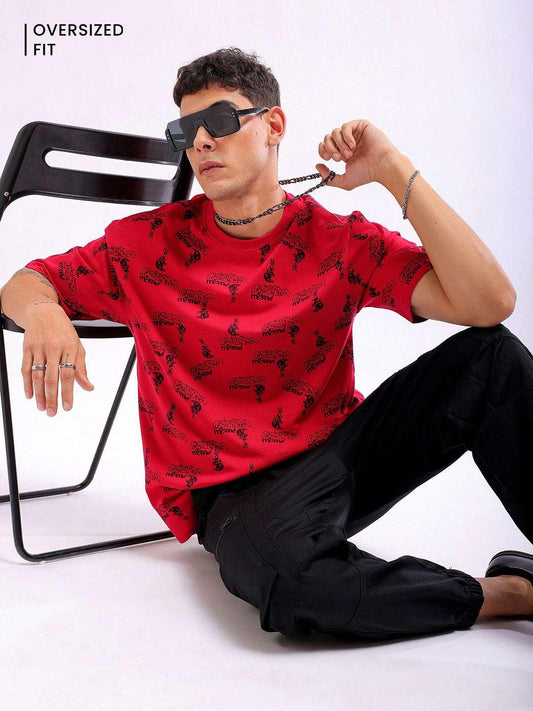 Men's Printed Oversized Fit T-Shirt