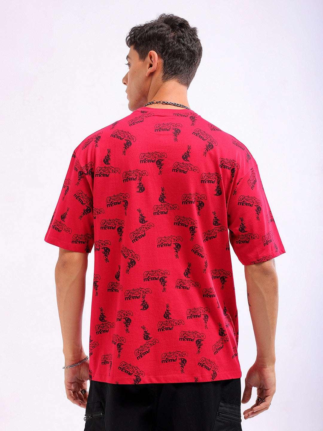 Men's Printed Oversized Fit T-Shirt