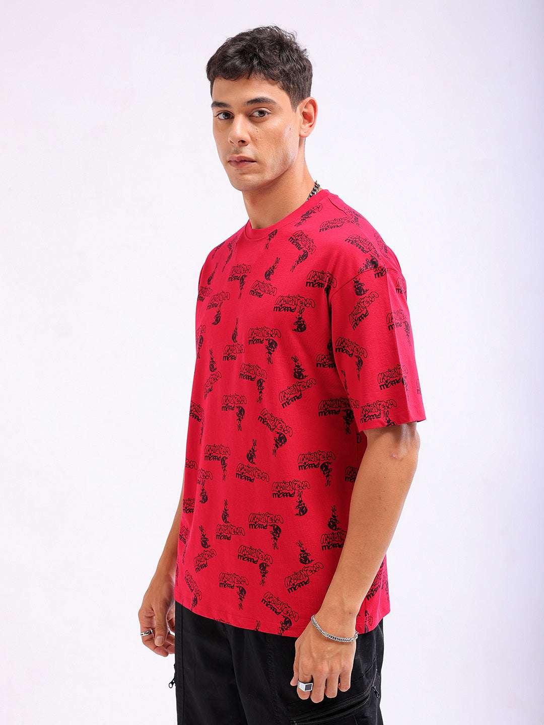 Men's Printed Oversized Fit T-Shirt