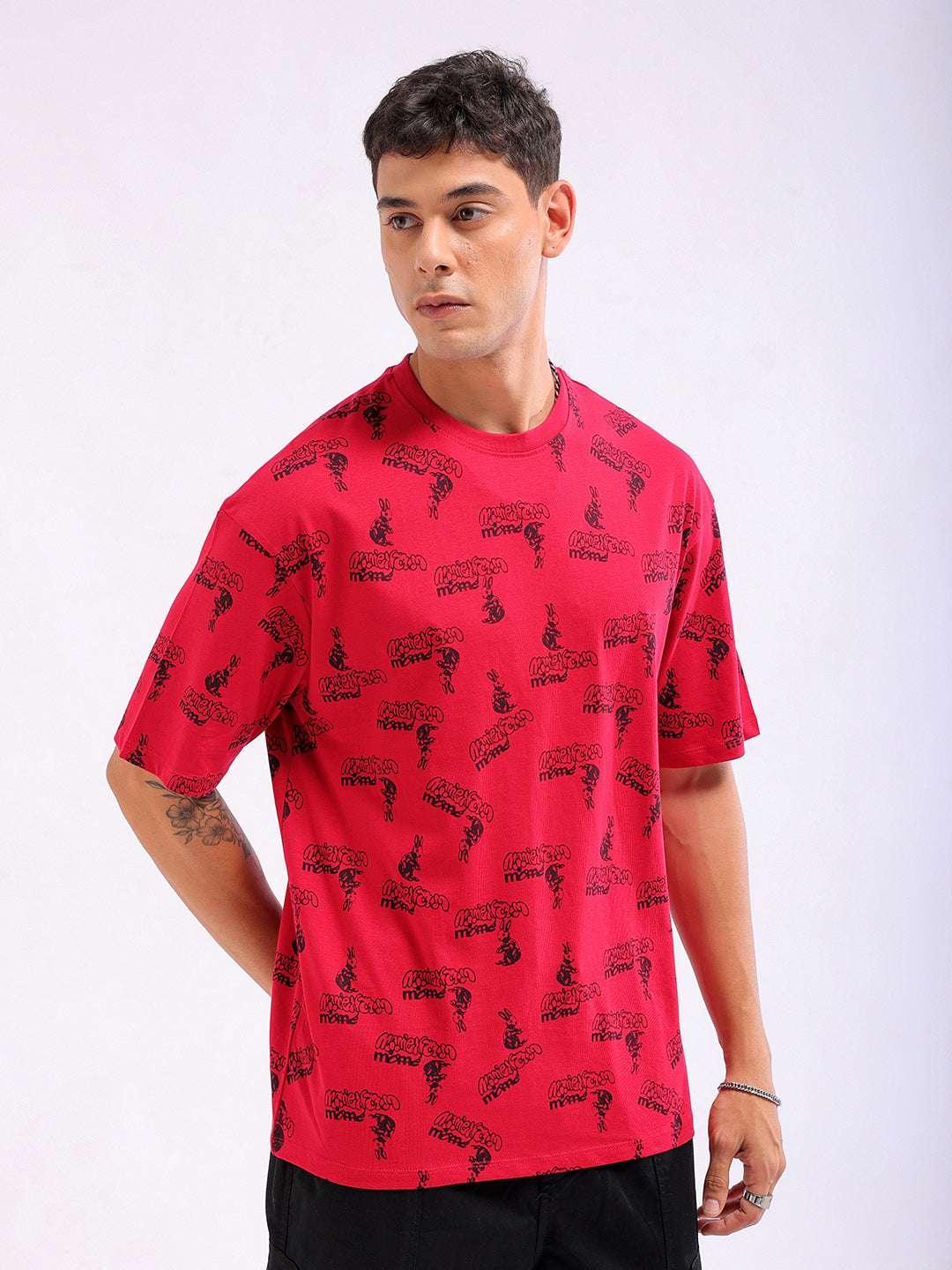 Men's Printed Oversized Fit T-Shirt