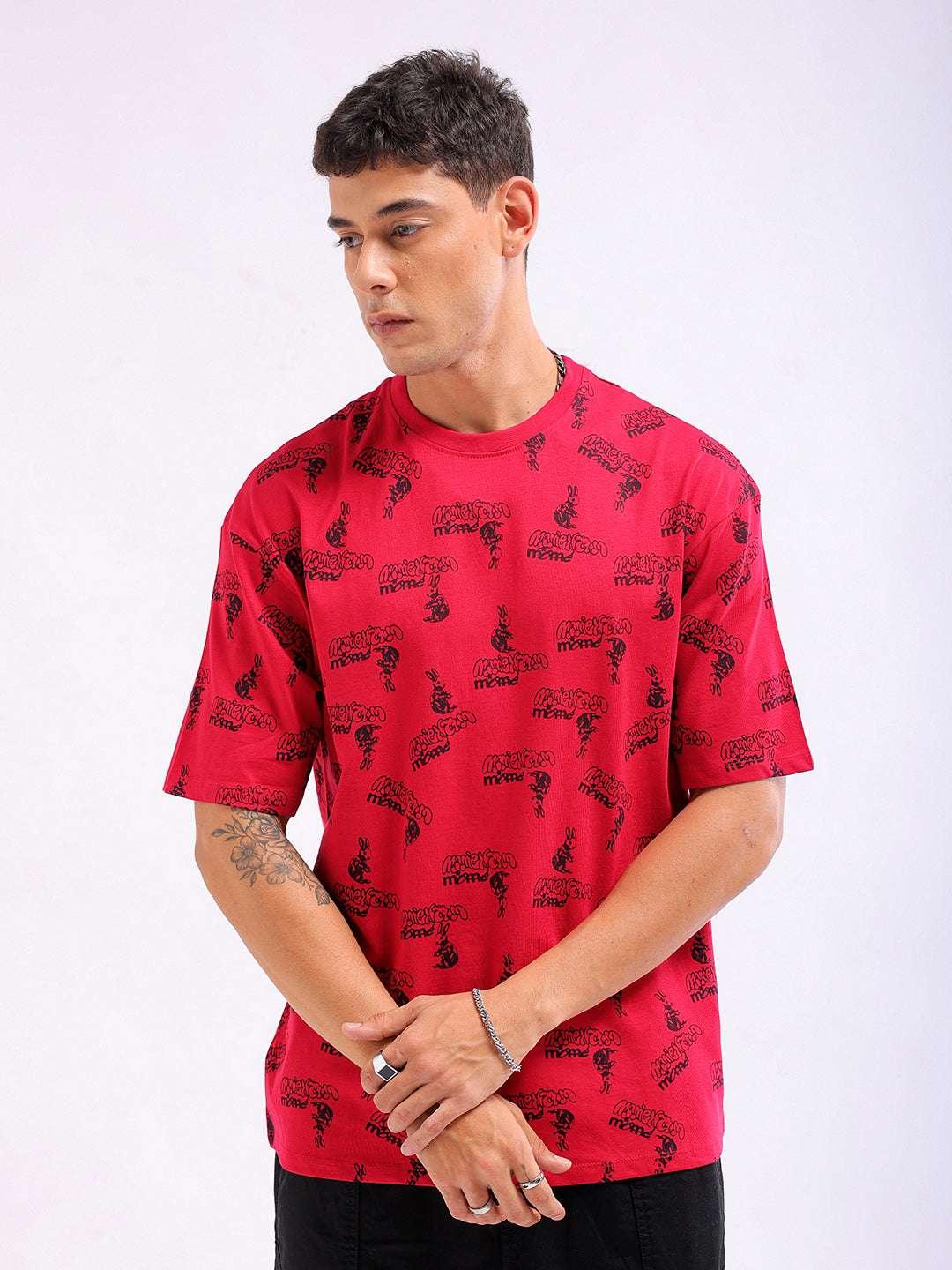 Men's Printed Oversized Fit T-Shirt