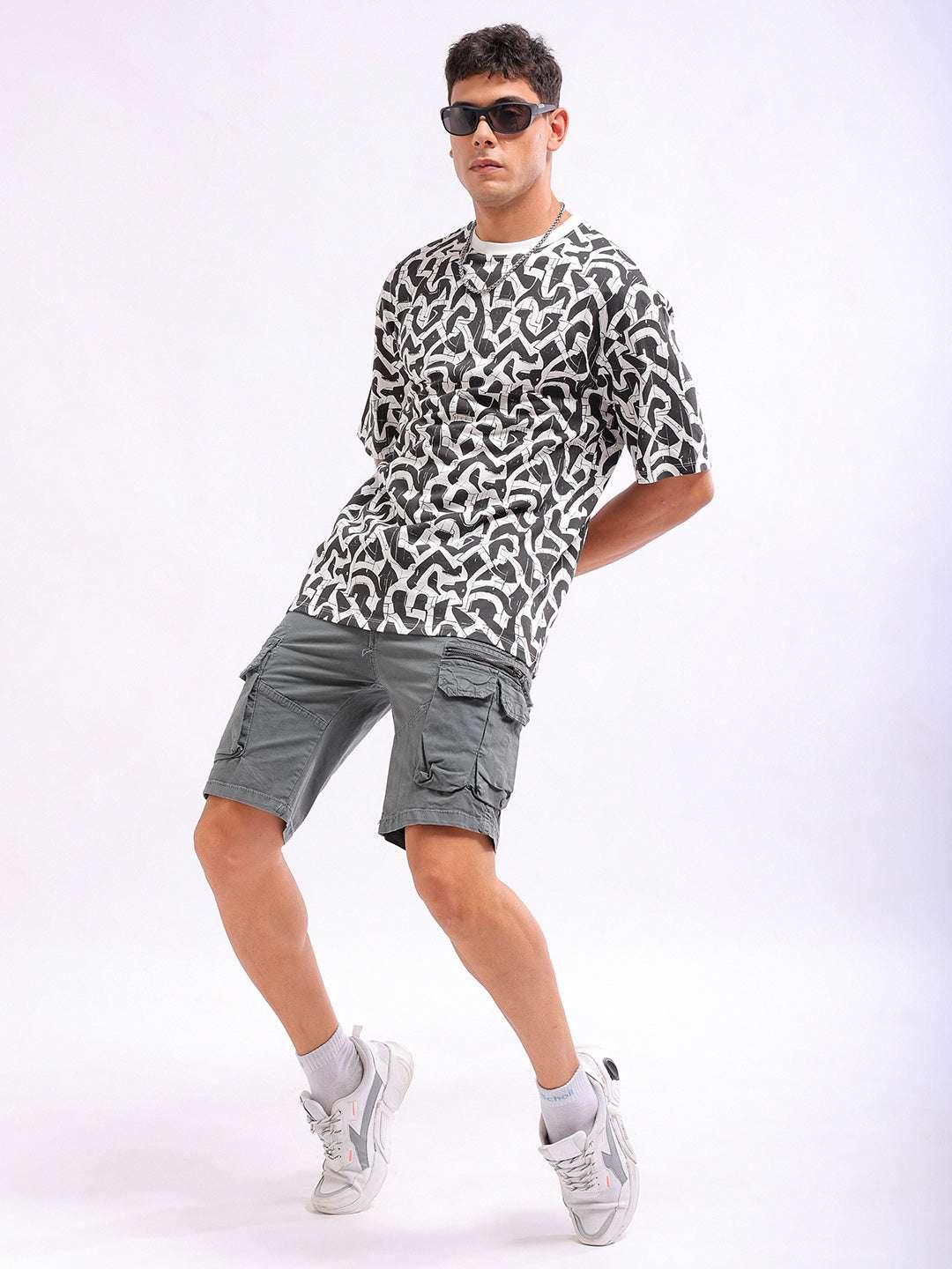 Men's Printed Oversized Fit T-Shirt