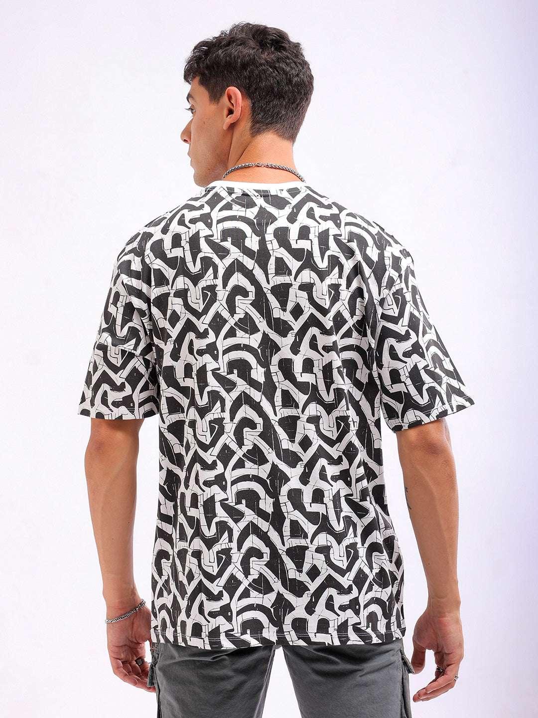 Men's Printed Oversized Fit T-Shirt