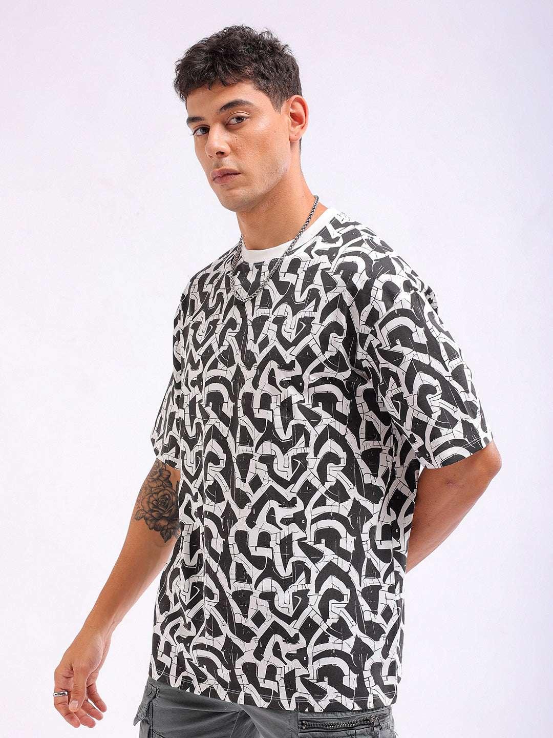 Men's Printed Oversized Fit T-Shirt