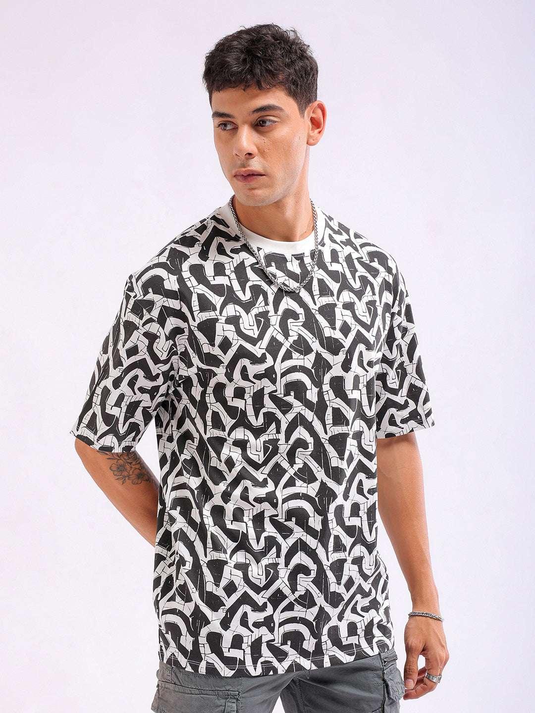 Men's Printed Oversized Fit T-Shirt