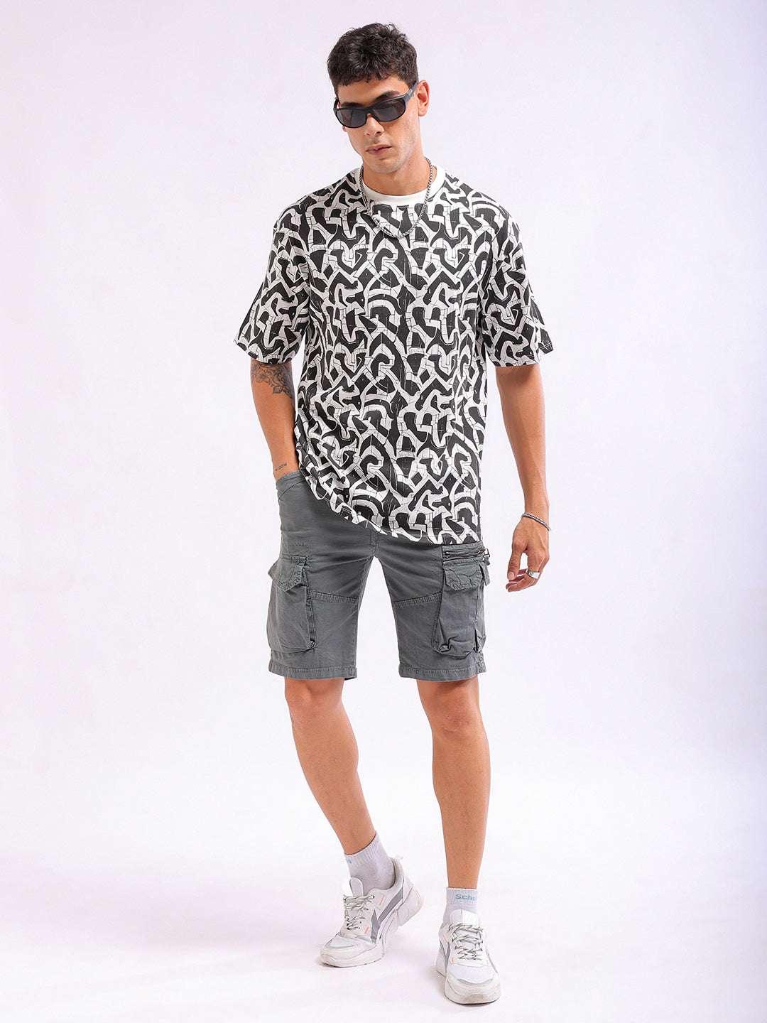 Men's Printed Oversized Fit T-Shirt