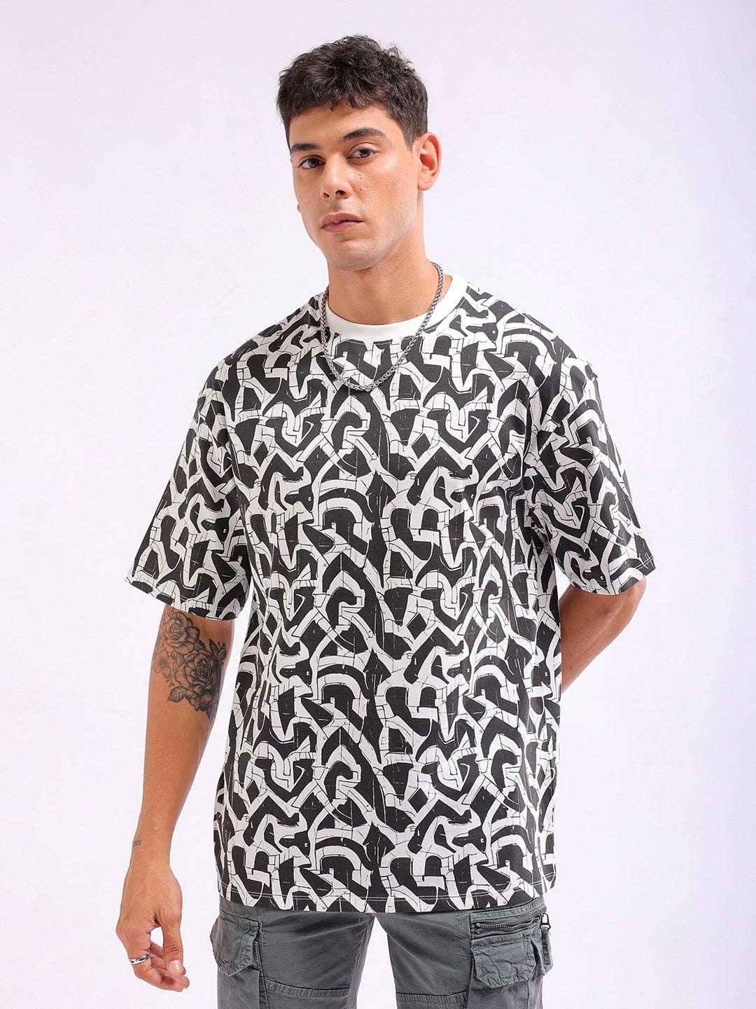 Men's Printed Oversized Fit T-Shirt