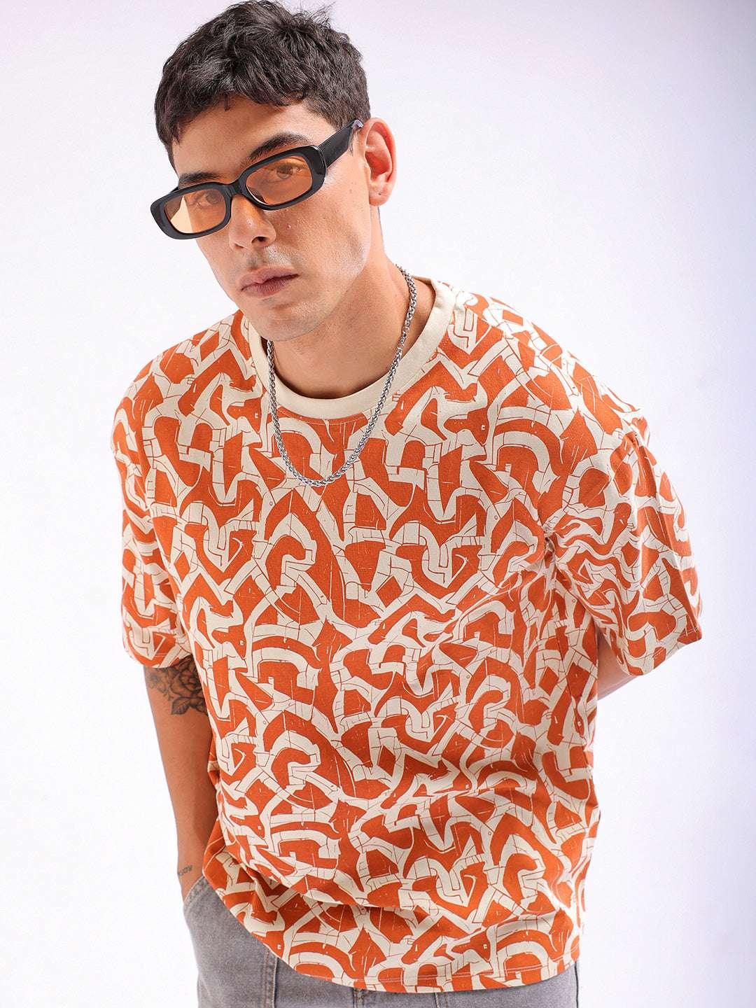 Men's Printed Oversized Fit T-Shirt