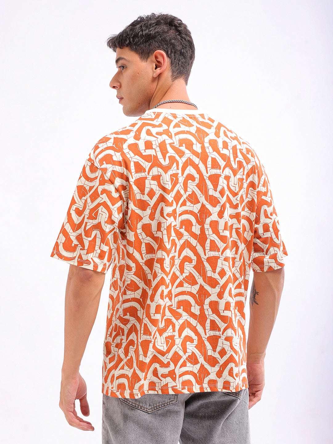 Men's Printed Oversized Fit T-Shirt