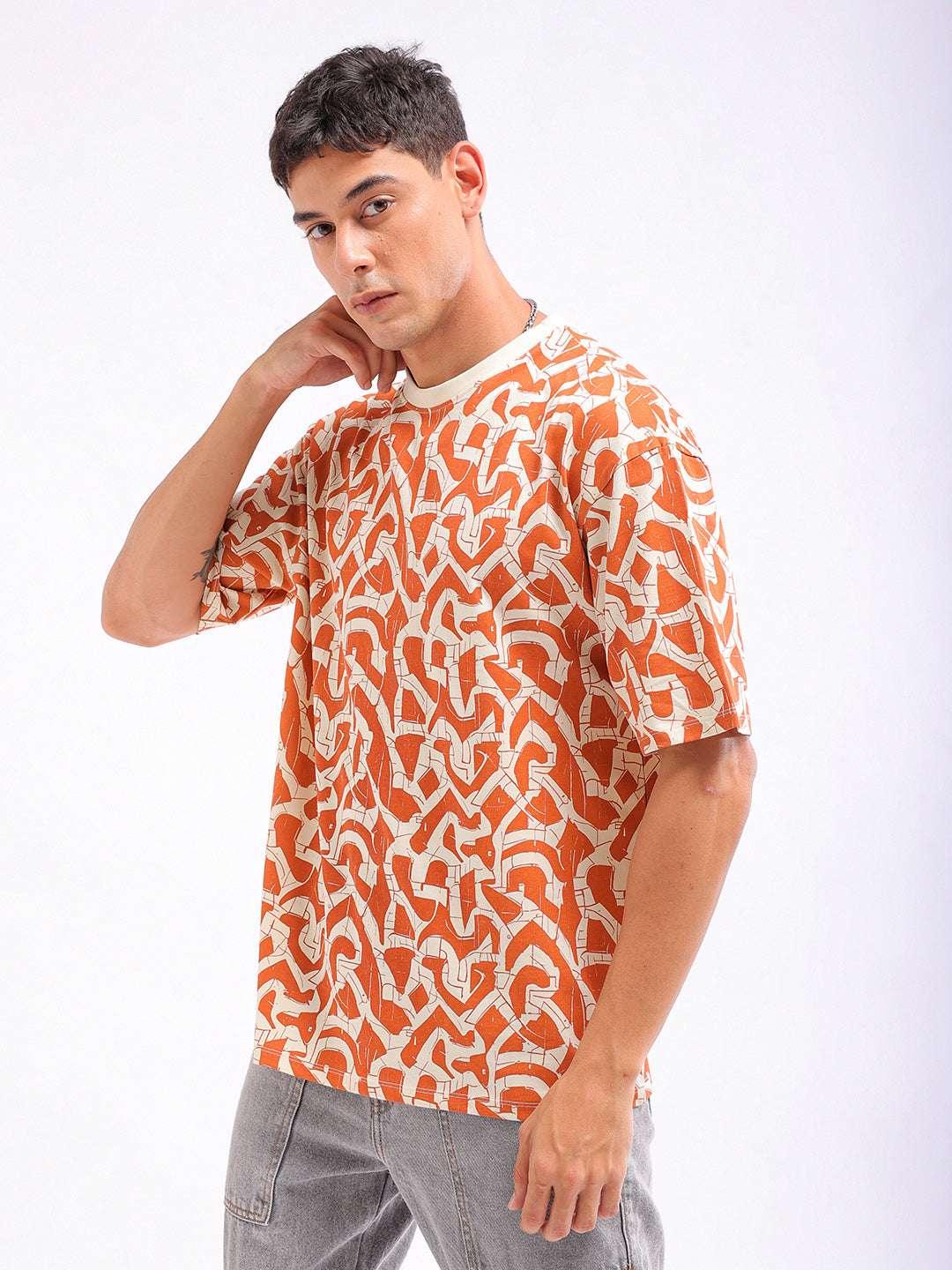 Men's Printed Oversized Fit T-Shirt