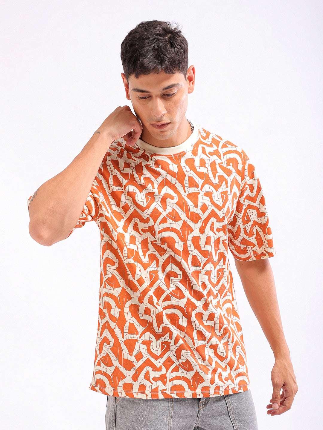 Men's Printed Oversized Fit T-Shirt