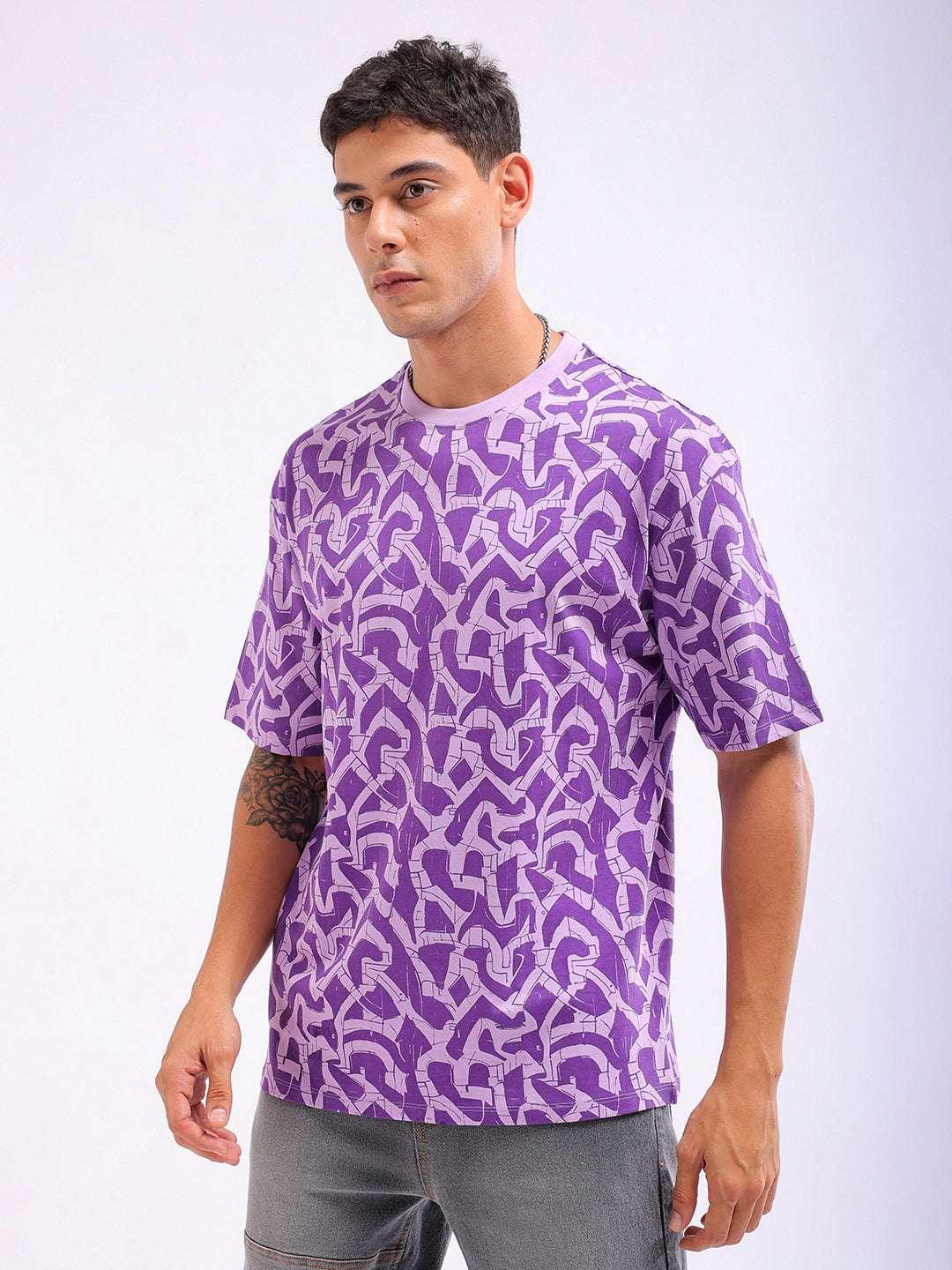 Men's Printed Oversized Fit T-Shirt