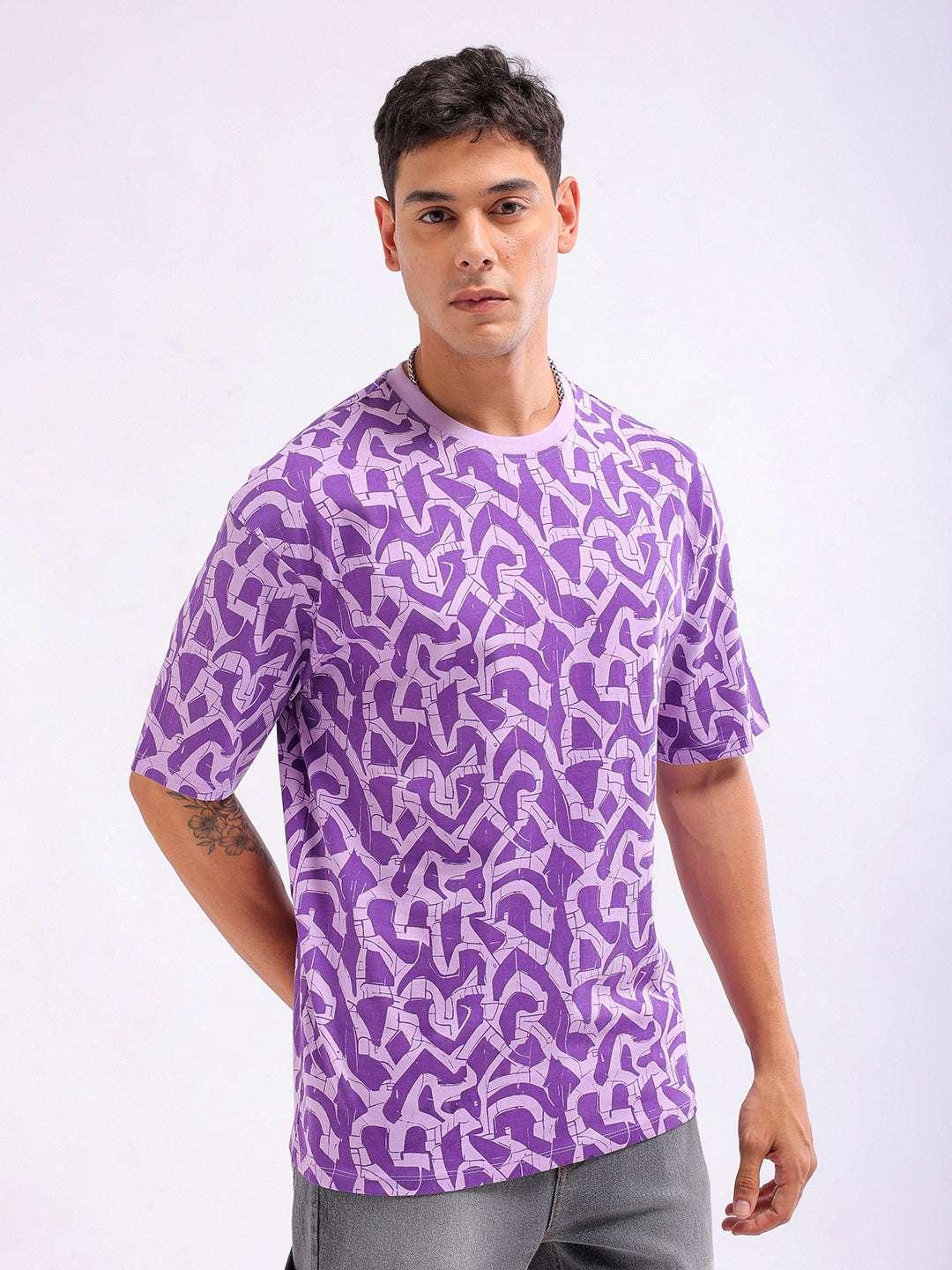 Men's Printed Oversized Fit T-Shirt