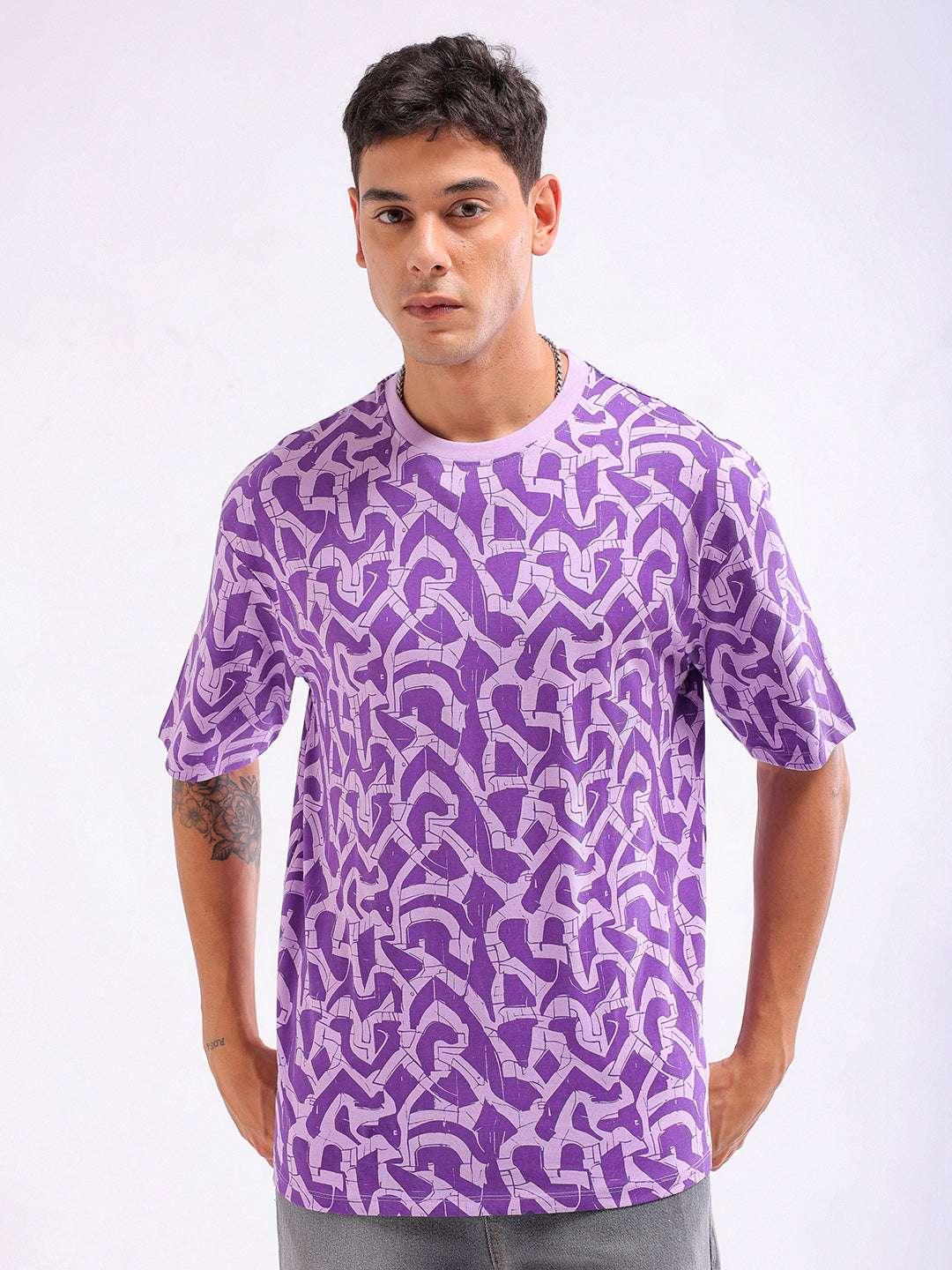 Men's Printed Oversized Fit T-Shirt