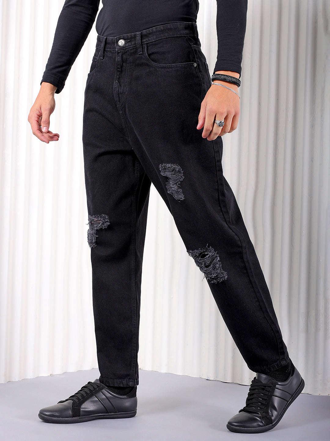 Men's Distressed G367 Loose Tapered Jeans