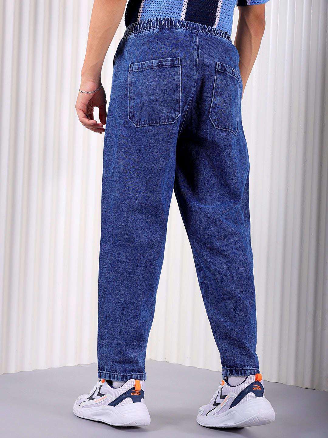 Men's Solid Loose Fit Jeans