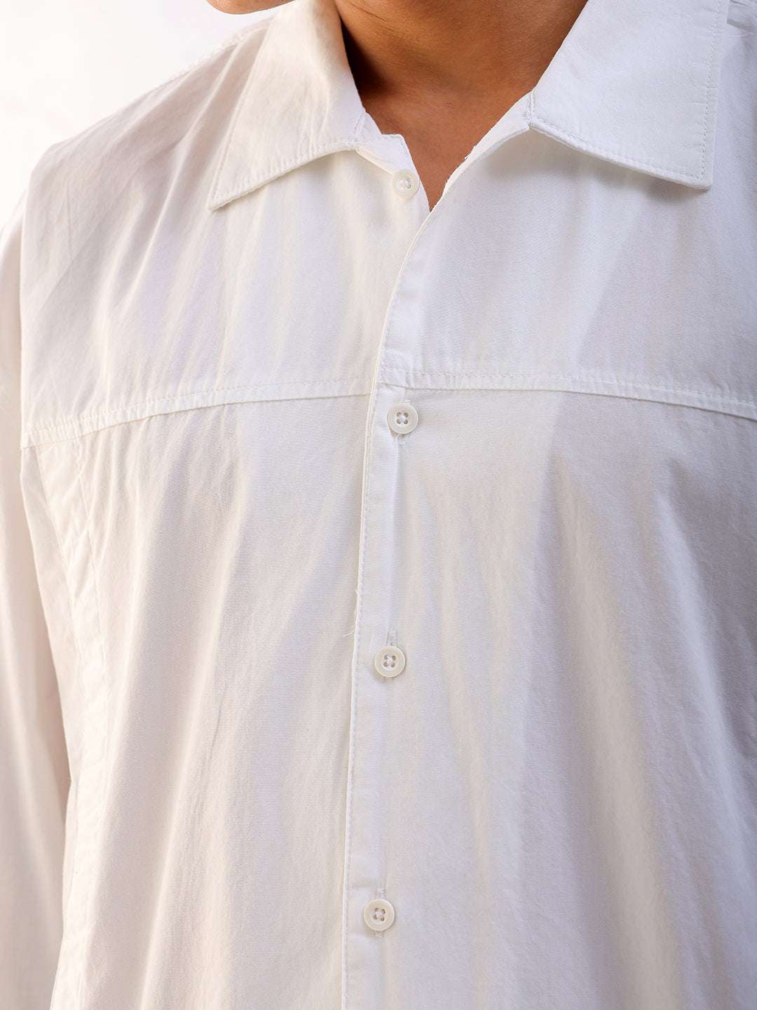 Men's Solid Korean Loose Fit Shirt