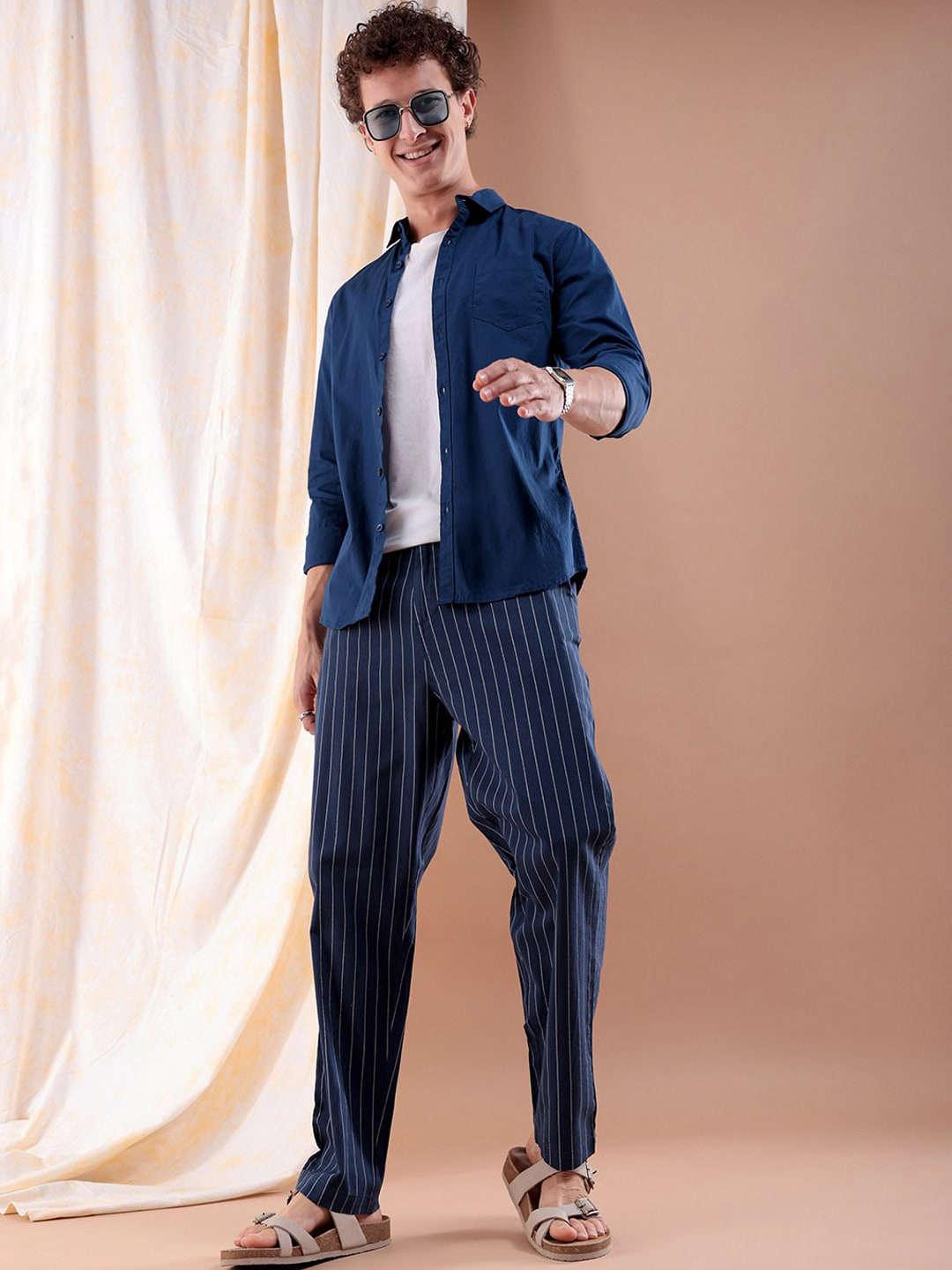 Men's Vertical Stripes Trouser