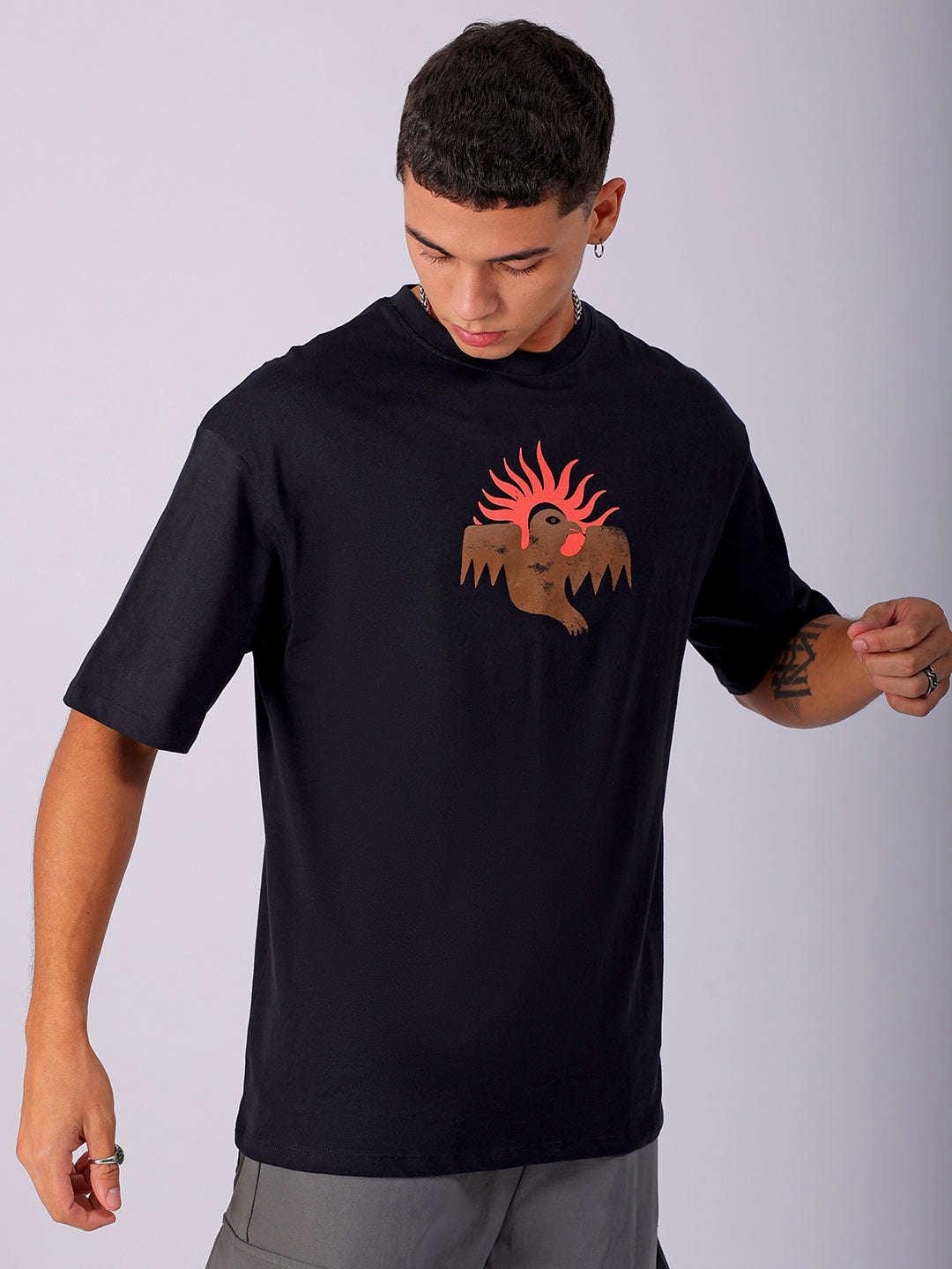 Men's Back Printed Oversized T-Shirt