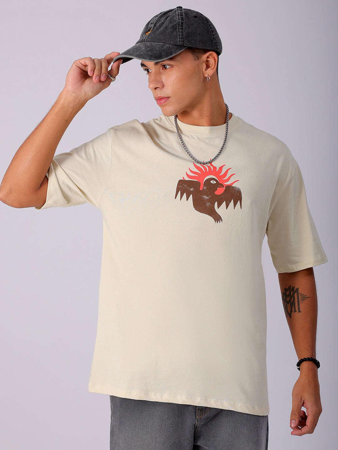 Men's Back Printed Oversized T-Shirt