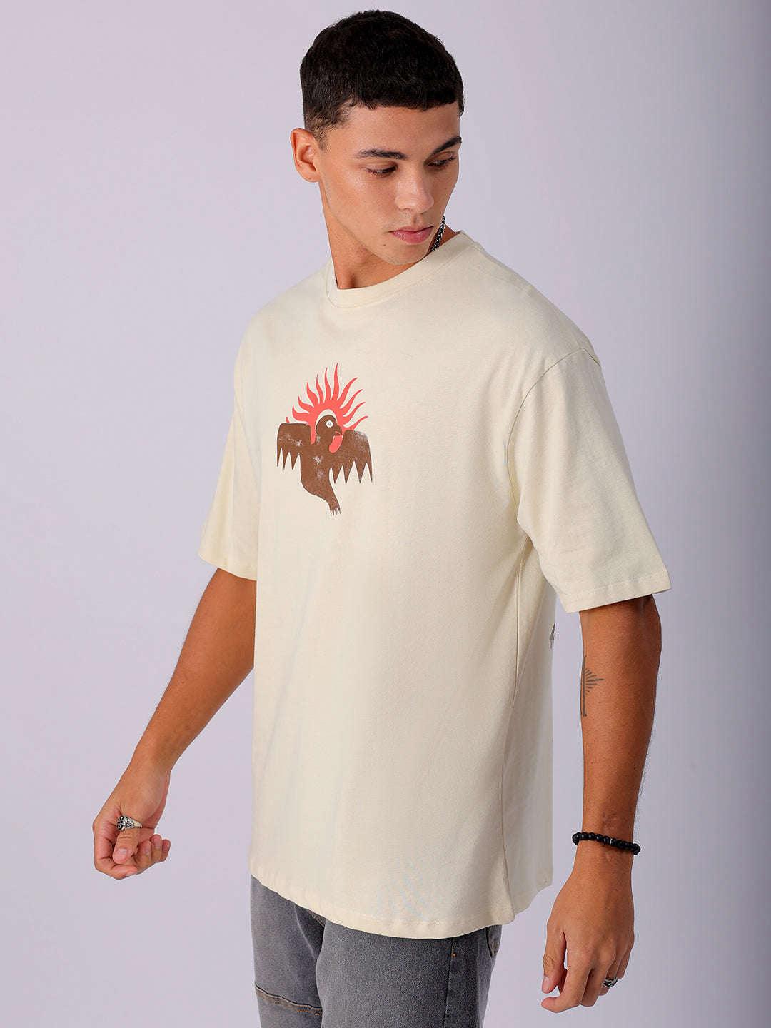 Men's Back Printed Oversized T-Shirt