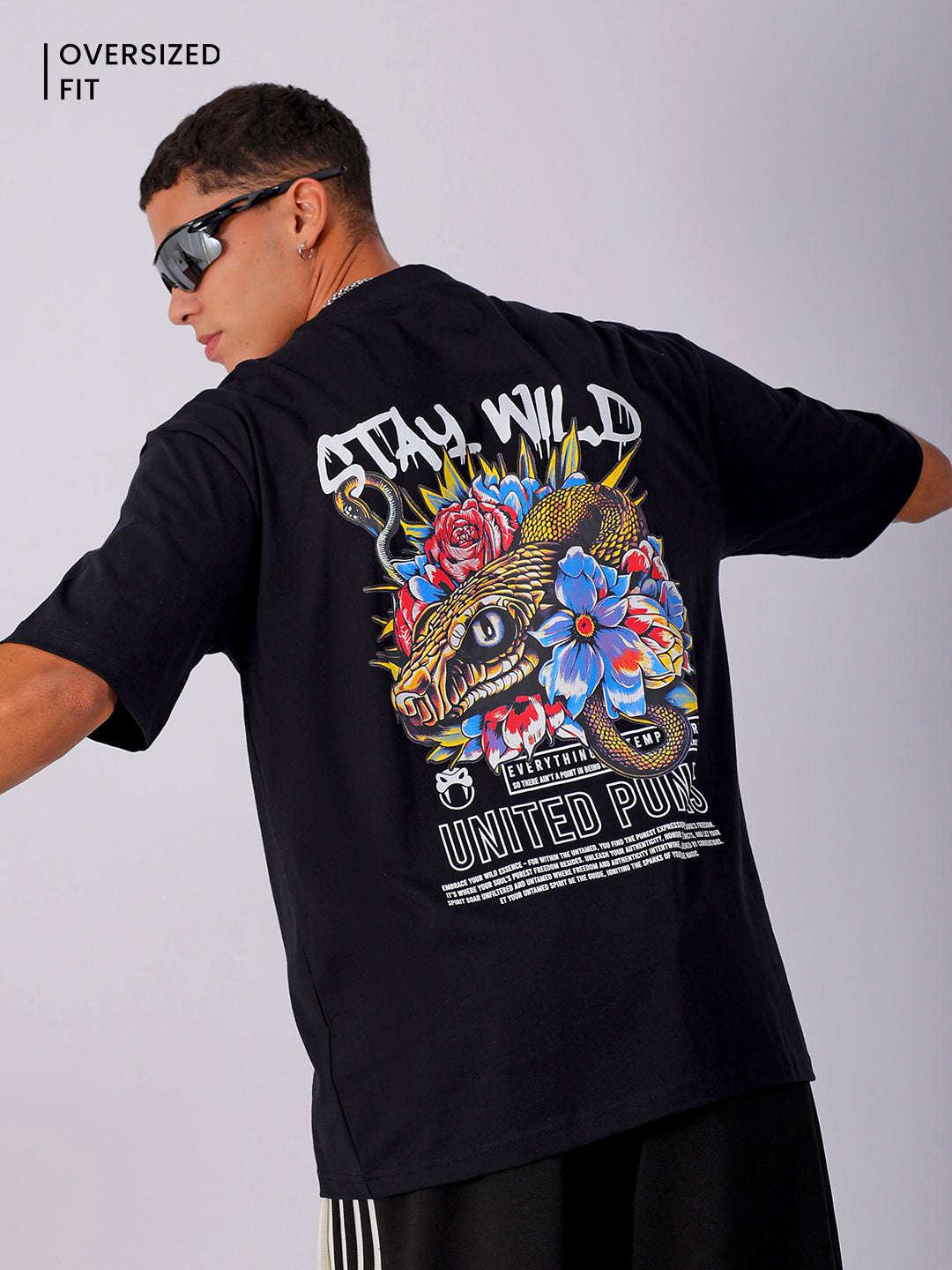 Men's Back Printed Oversized T-Shirt