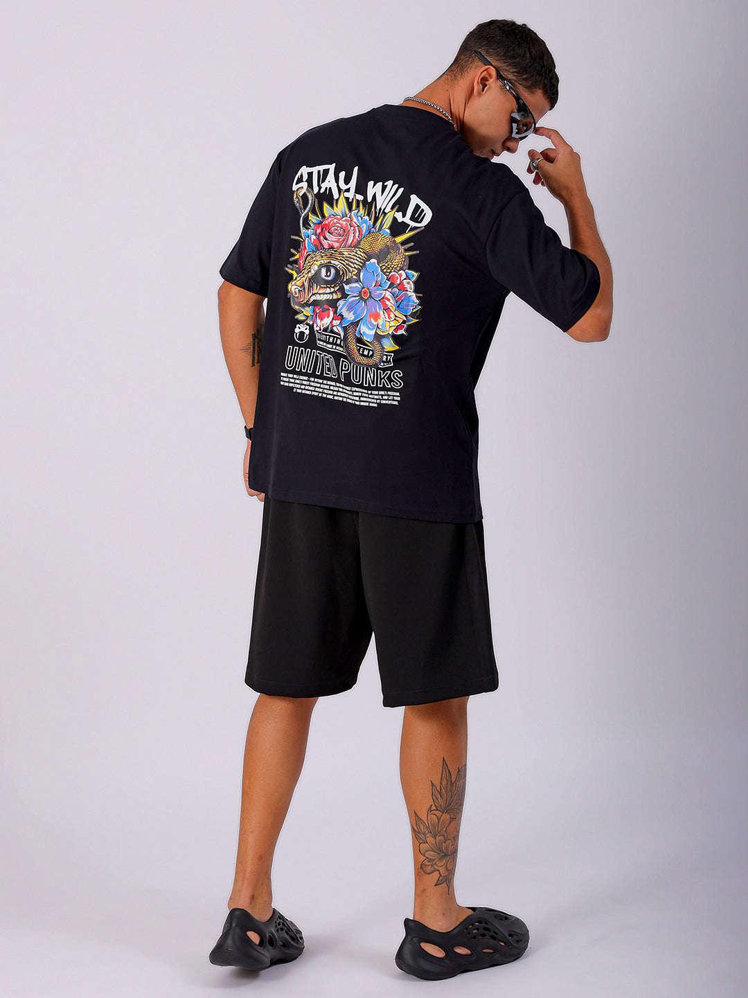 Men's Back Printed Oversized T-Shirt