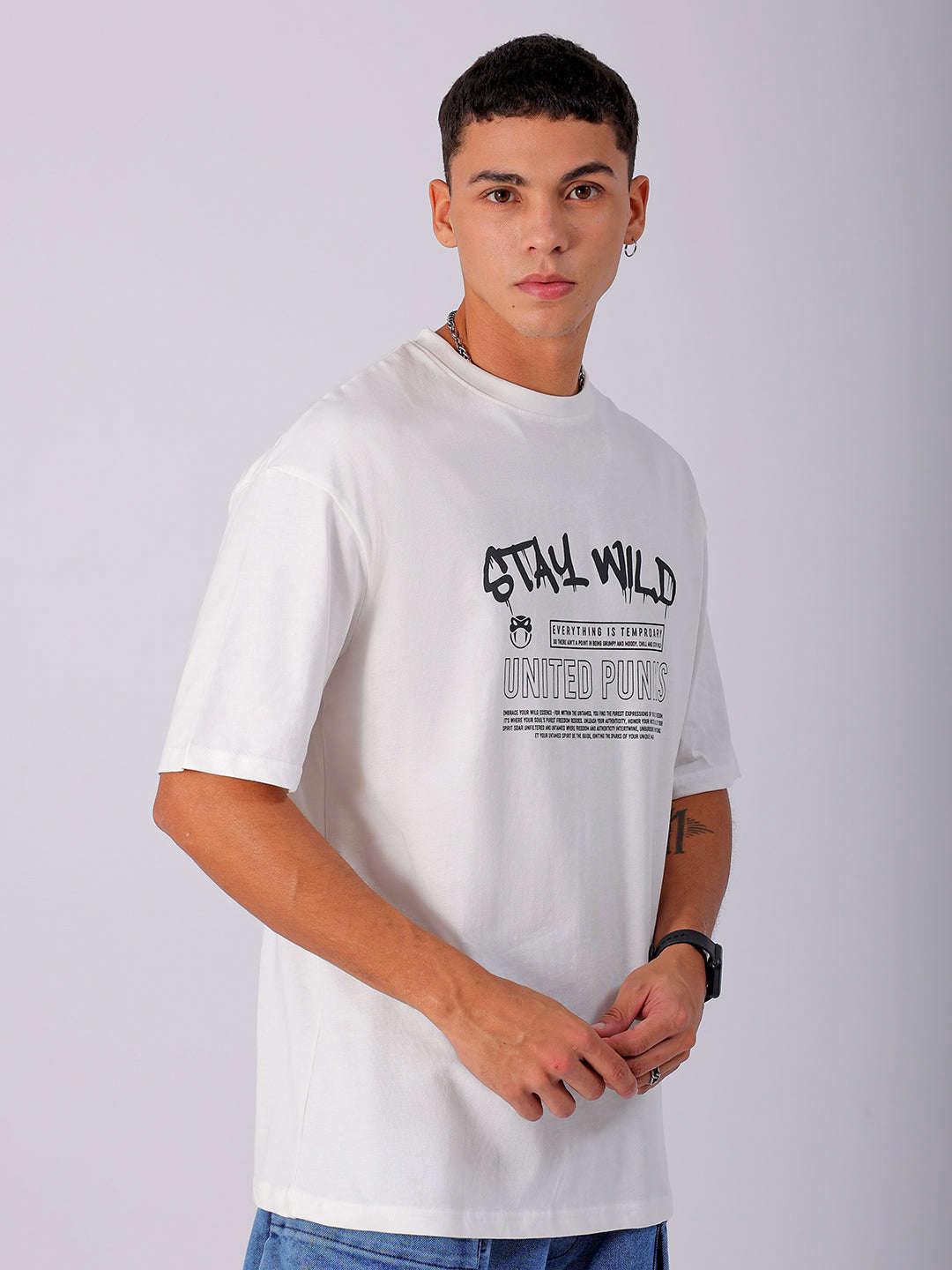 Men's Back Printed Oversized T-Shirt