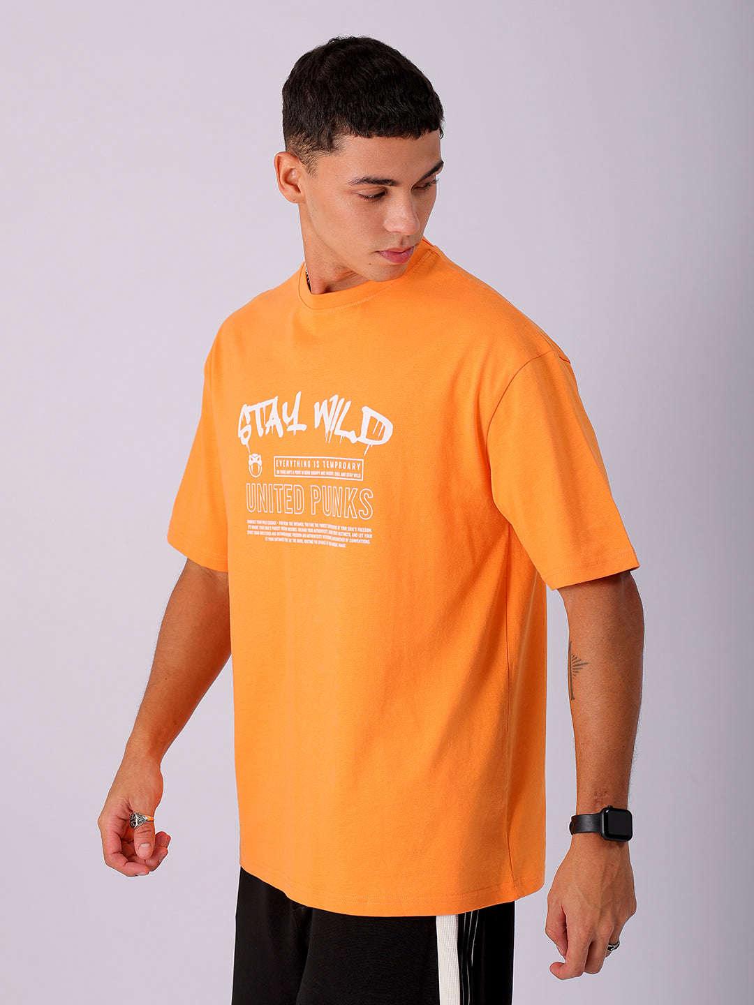 Men's Back Printed Oversized T-Shirt