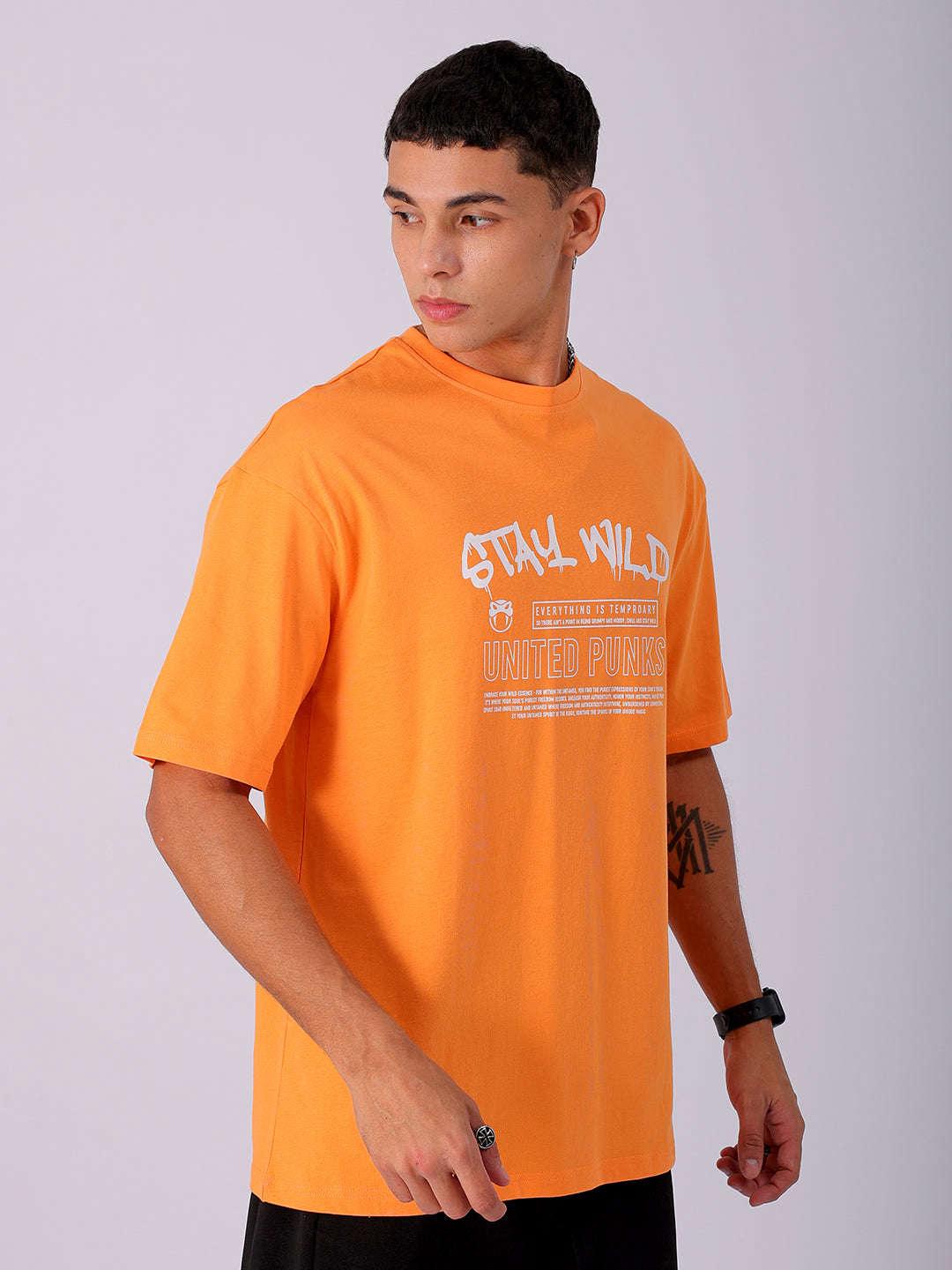 Men's Back Printed Oversized T-Shirt