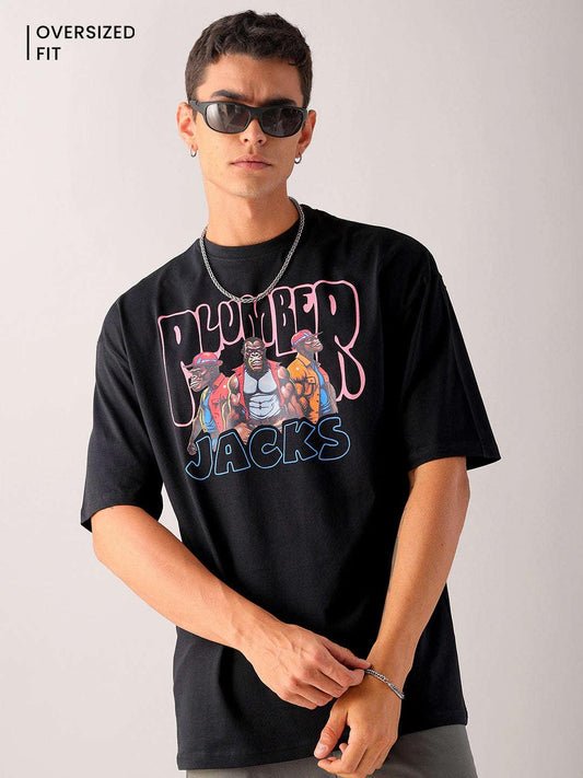 Men's Back Printed Oversized T-Shirt