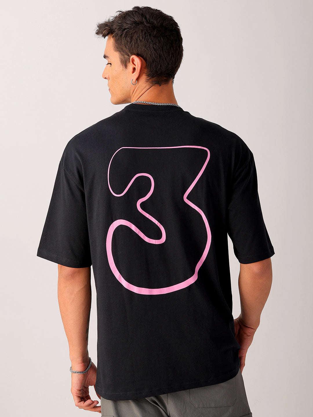 Men's Back Printed Oversized T-Shirt