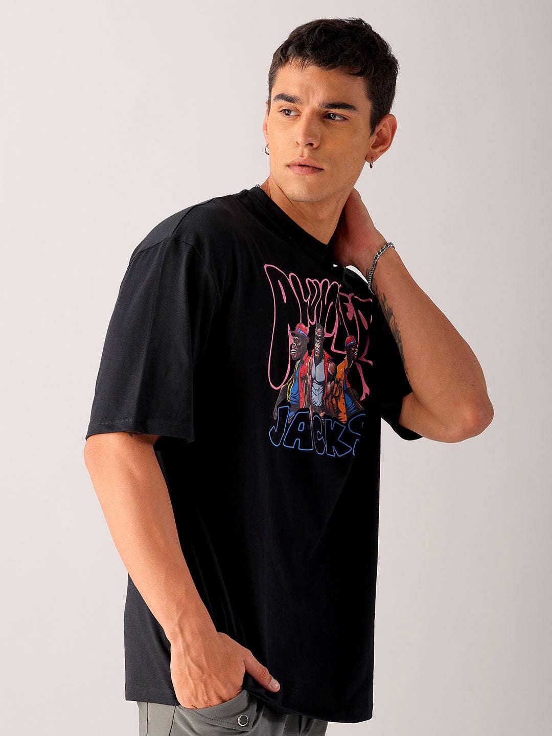 Men's Back Printed Oversized T-Shirt