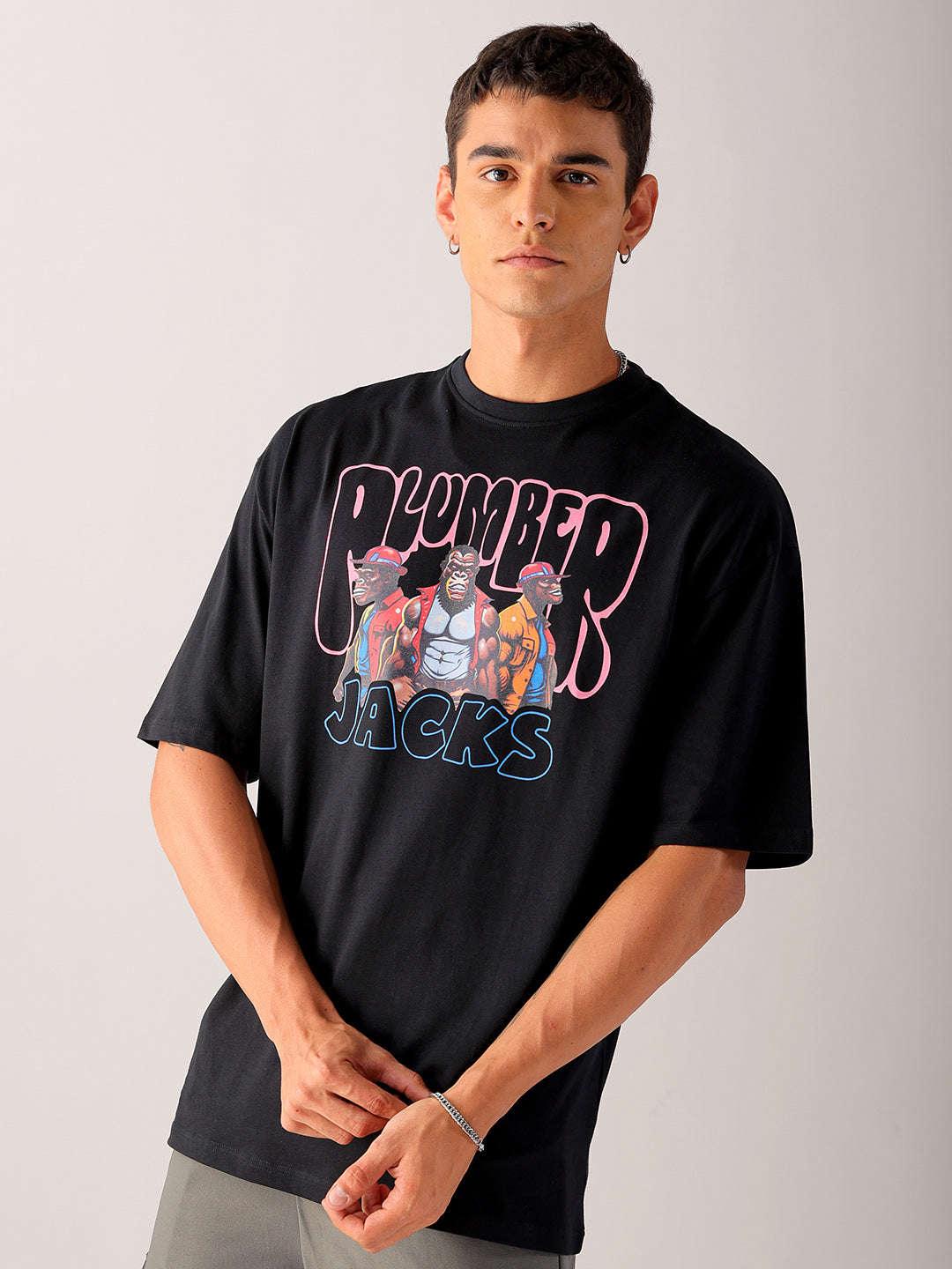 Men's Back Printed Oversized T-Shirt