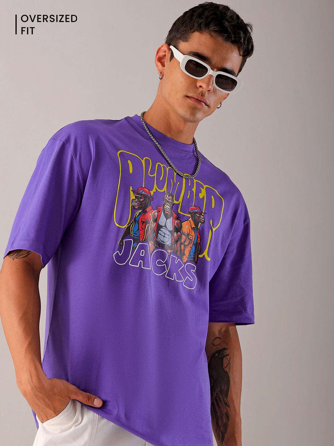 Men's Back Printed Oversized T-Shirt