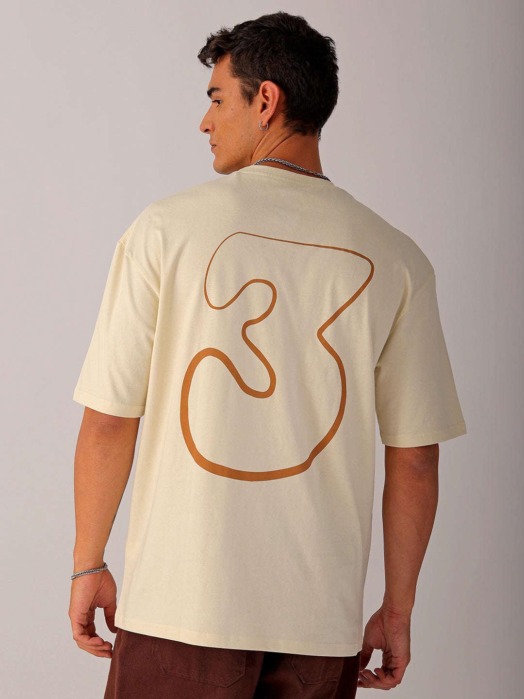 Men's Back Printed Oversized T-Shirt