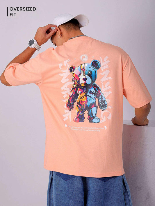 Men's Back Printed Oversized T-Shirt