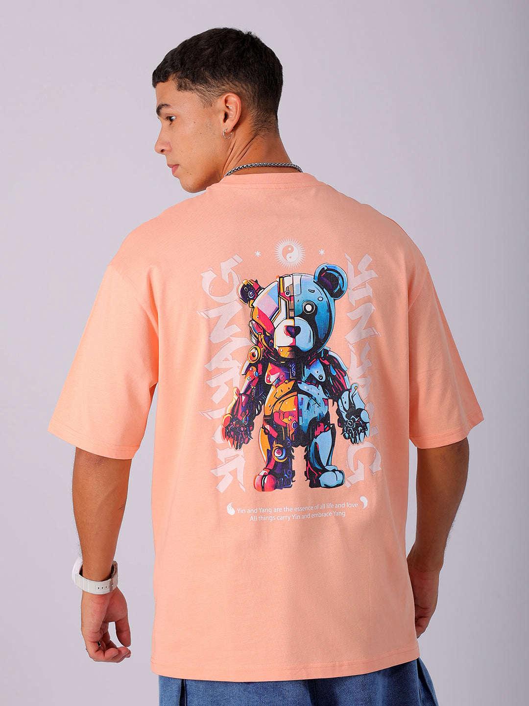 Men's Back Printed Oversized T-Shirt