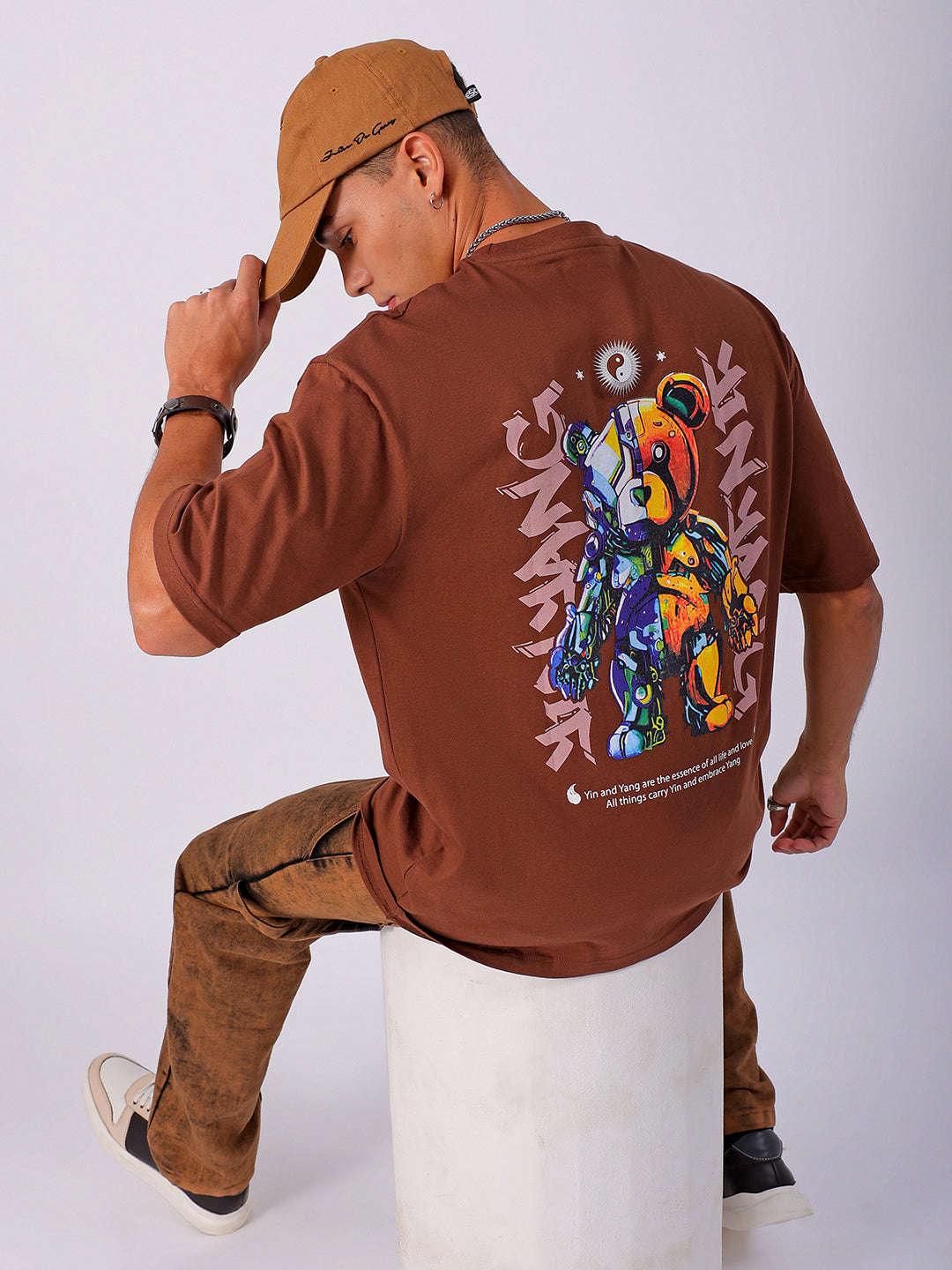 Men's Back Printed Oversized T-Shirt