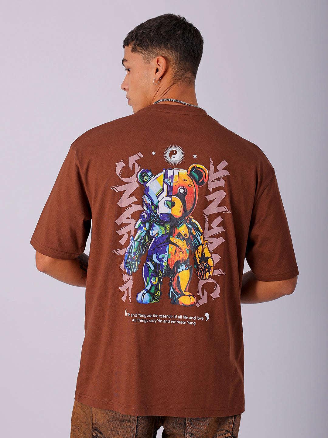 Men's Back Printed Oversized T-Shirt