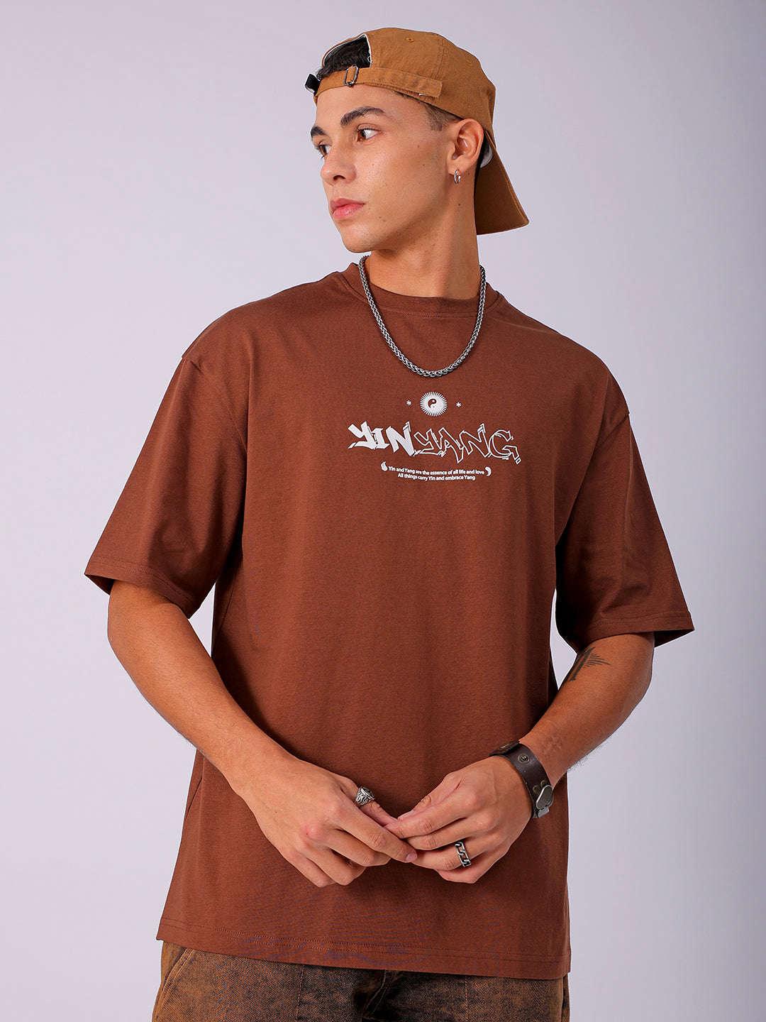 Men's Back Printed Oversized T-Shirt