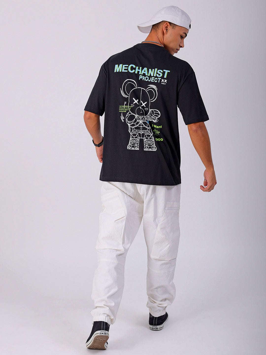 Men's Back Printed Oversized T-Shirt