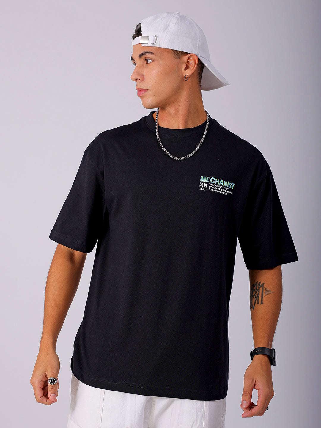 Men's Back Printed Oversized T-Shirt