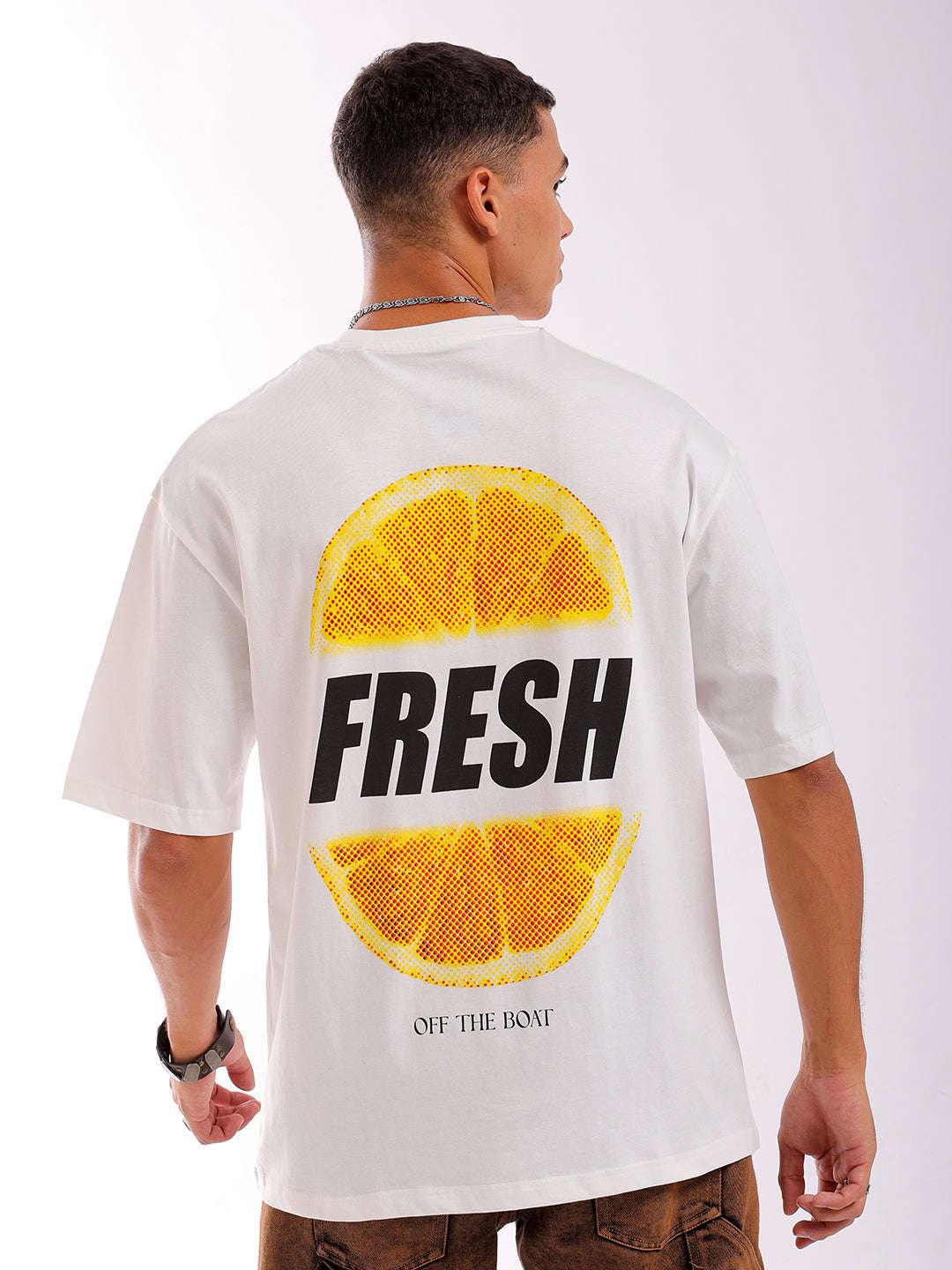 Men's Back Printed Oversized T-Shirt